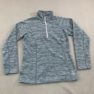 Mountain Hardwear 1/4 Zip Pullover  Women's Small Heathered Blue Snowpass Fleece